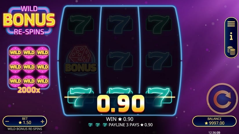 Wild Bonus Re-Spins slot screen 2