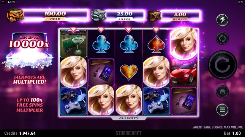 Agent Jane Blonde Max Volume slot screen 4