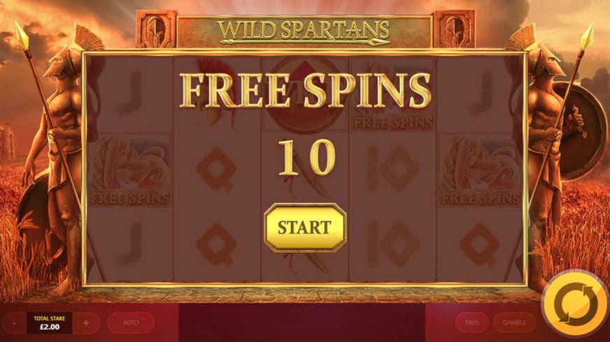Wild Spartans slot screen 1