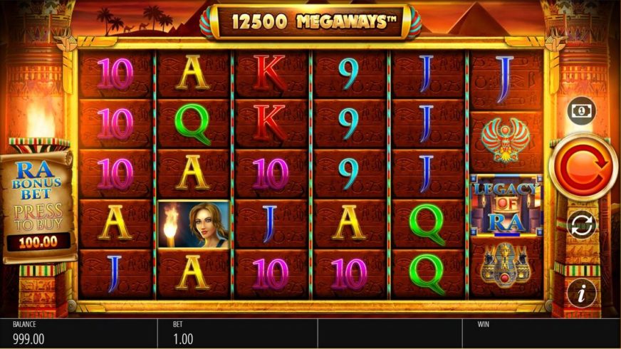 Legacy of Ra slot screen 2