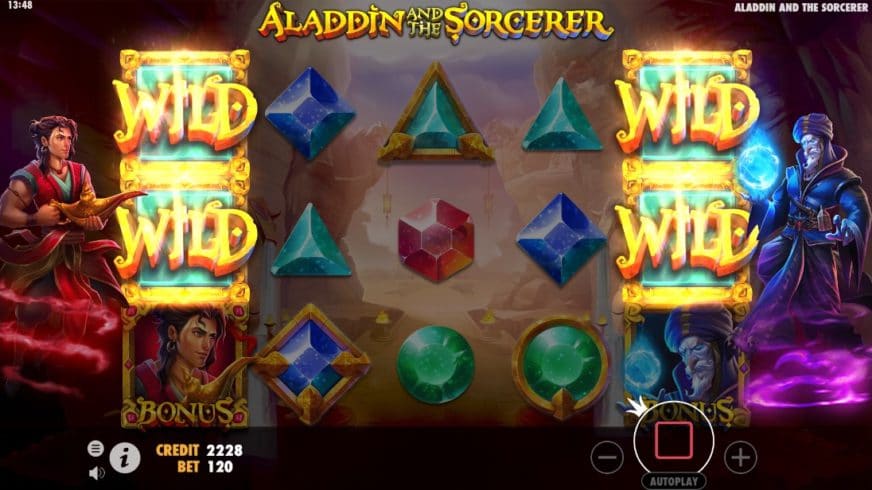 Aladdin and the Sorcerer slot screen 4