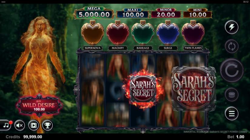 Immortal Romance Sarah’s Secret slot screen 2