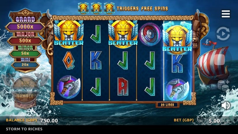 Storm to Riches slot screen 2