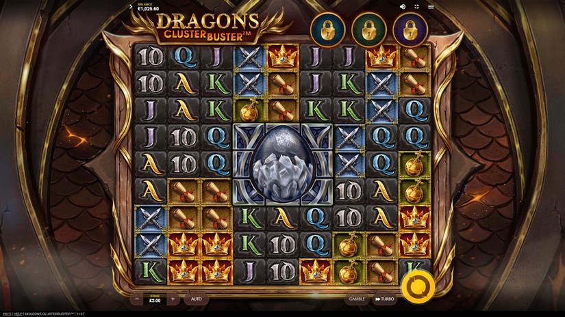 Dragons Clusterbuster slot screen 1