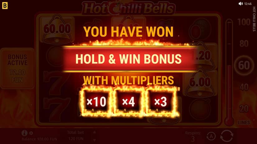 Hot Chilli Bells slot screen 3