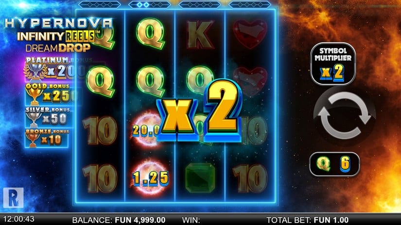 Hypernova Infinity Reels Dream Drop slot screen 2