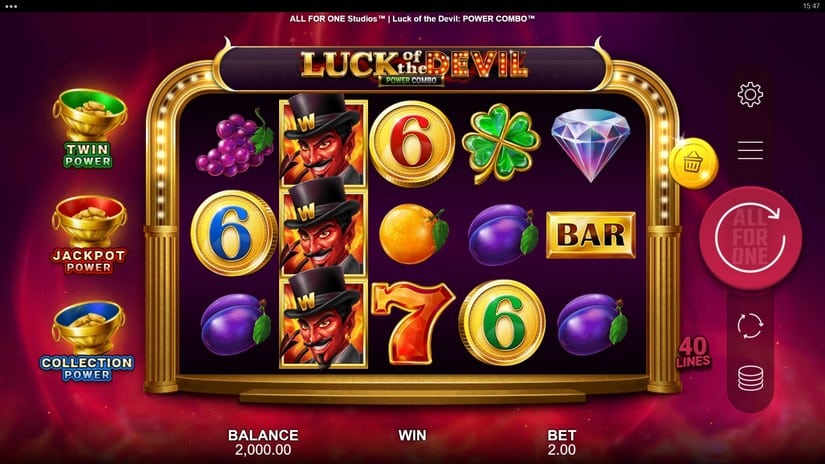 Luck of the Devil POWER COMBO slot screen 1