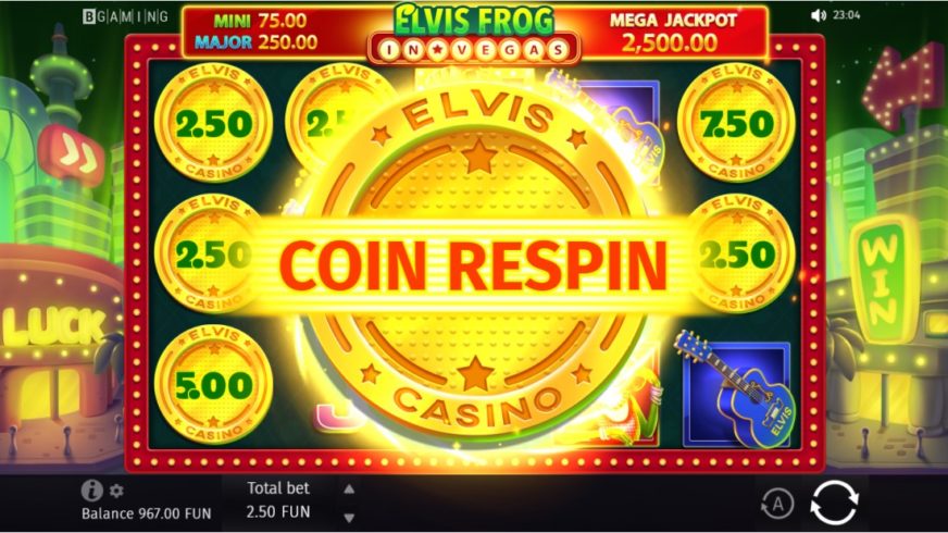 Elvis Frog in Vegas slot screen 3