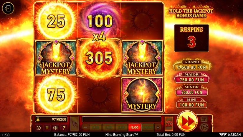 9 Burning Stars™ slot screen 6