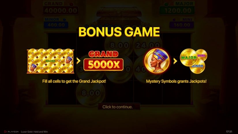 Luxor Gold: Hold and Win slot screen 7