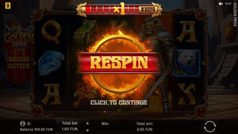 Golden Pride slot screen 3