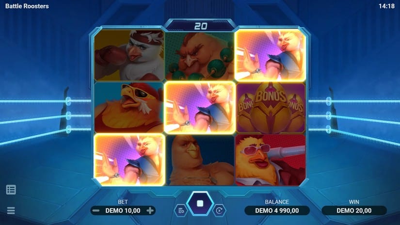 Battle Roosters slot screen 3