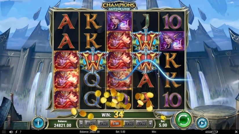 Champions of Mithrune slot screen 4