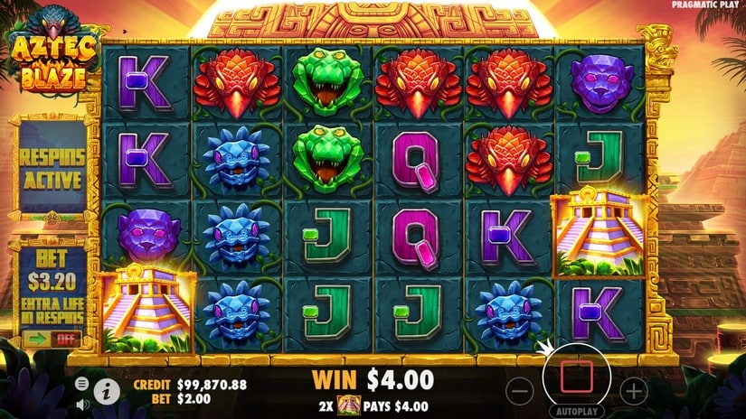Aztec Blaze slot screen 3