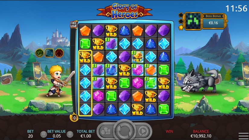 Glory of Heroes slot screen 1