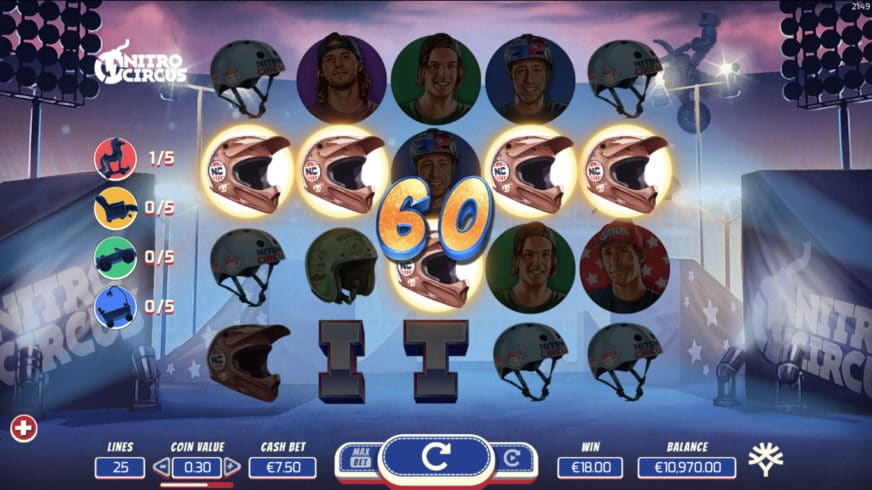 Nitro Circus slot screen 2
