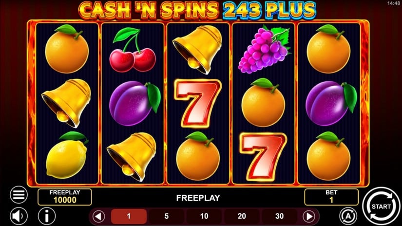 Cash’n Spins 243 Plus slot screen 1