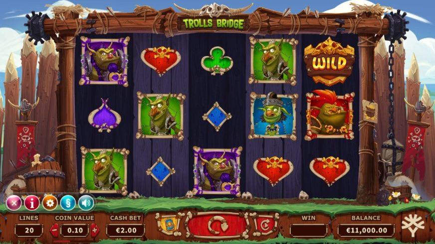 Trolls Bridge slot screen 1