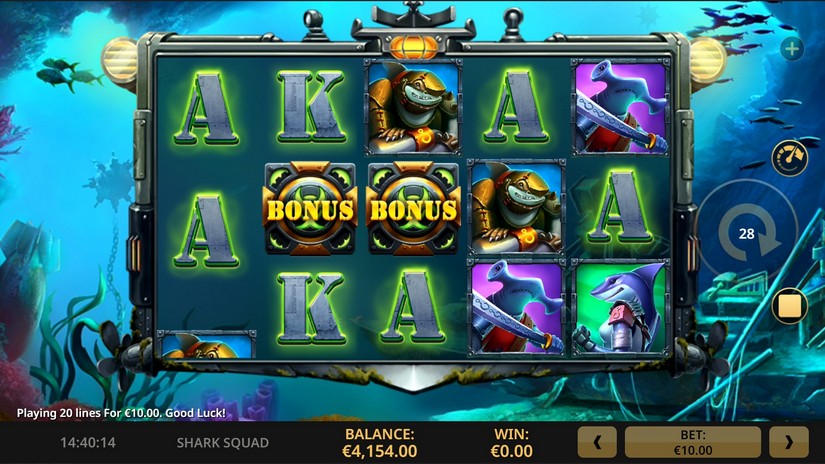 Shark Squad slot screen 3