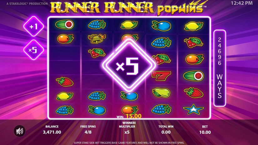 Runner Runner PopWins slot screen 5