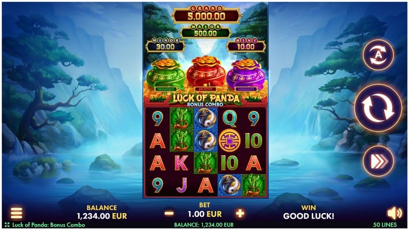 Luck of Panda: Bonus Combo slot screen 1