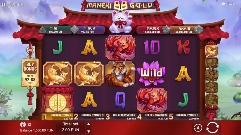 Maneki 88 Gold slot screen 1