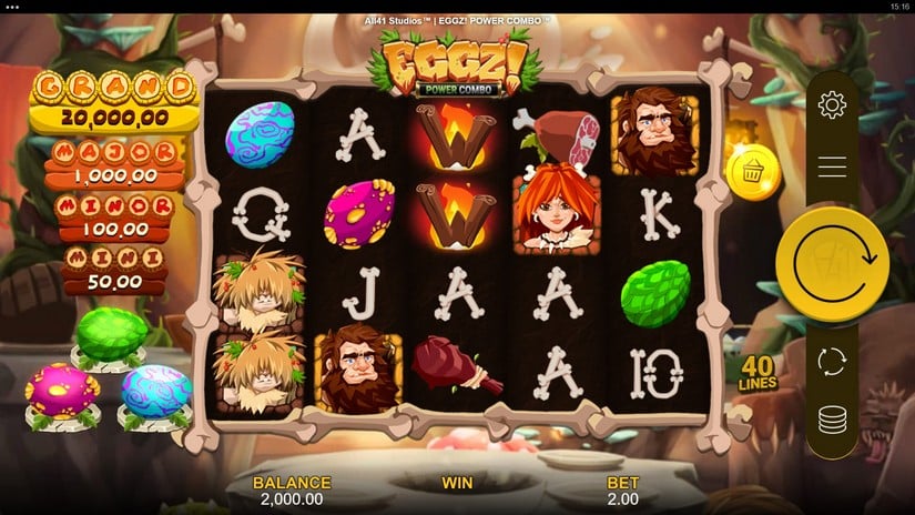 Eggz! POWER COMBO slot screen 1