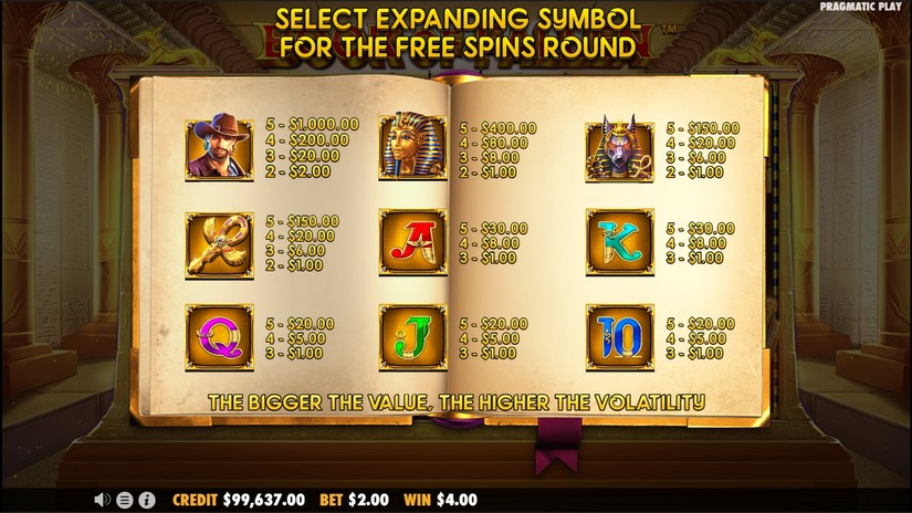 Book of Fallen slot screen 4