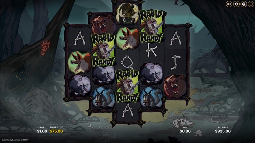 Rabid Randy Dark Trails slot screen 2
