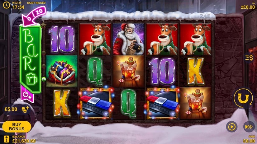 Saint Nicked slot screen 1