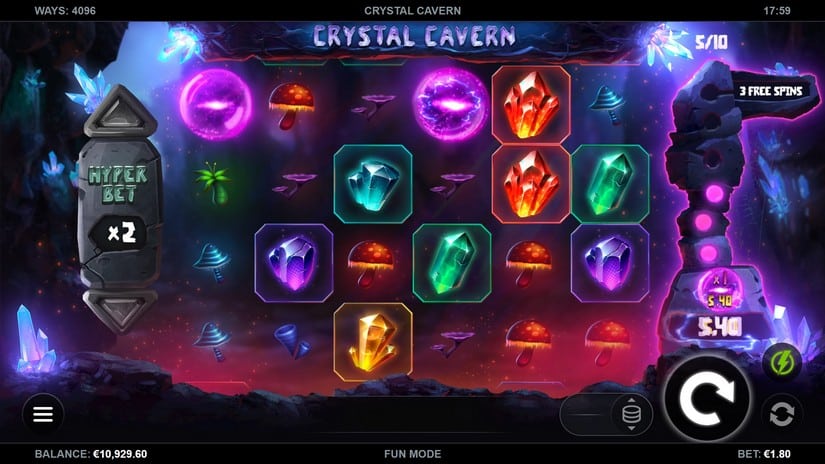Crystal Cavern slot screen 2