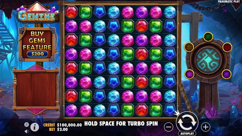 Gemine slot screen 1