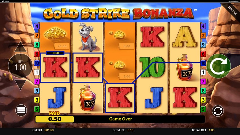 Gold Strike Bonanza slot screen 3