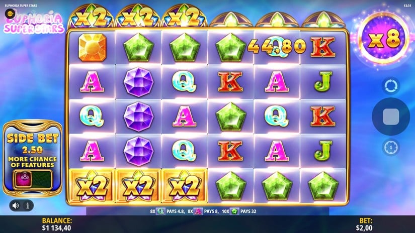 Euphoria Super Stars slot screen 6