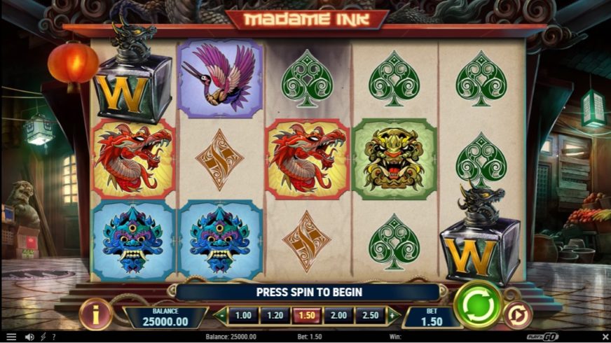 Madame Ink slot screen 1