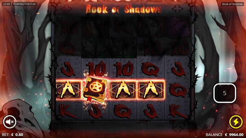 Book of Shadows slot screen 3