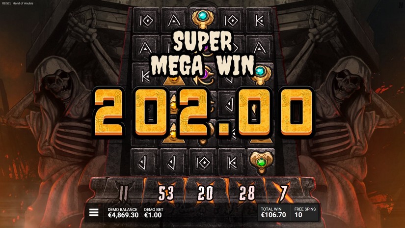 Hand of Anubis slot screen 7