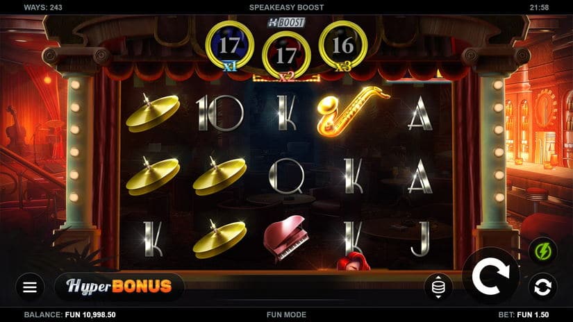 Speakeasy Boost slot screen 2