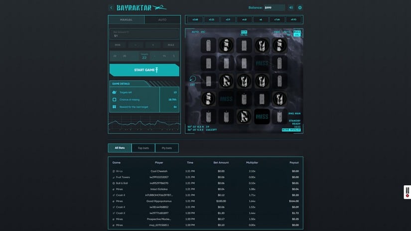 Bayraktar slot screen 2