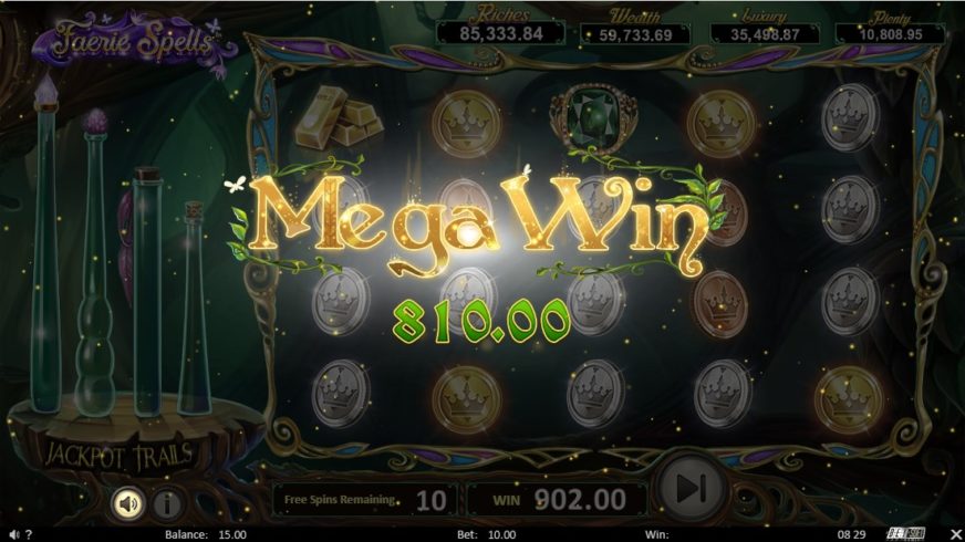 Faerie Spells slot screen 7