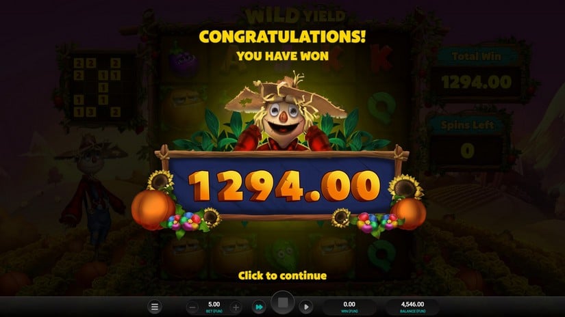 Wild Yield slot screen 9