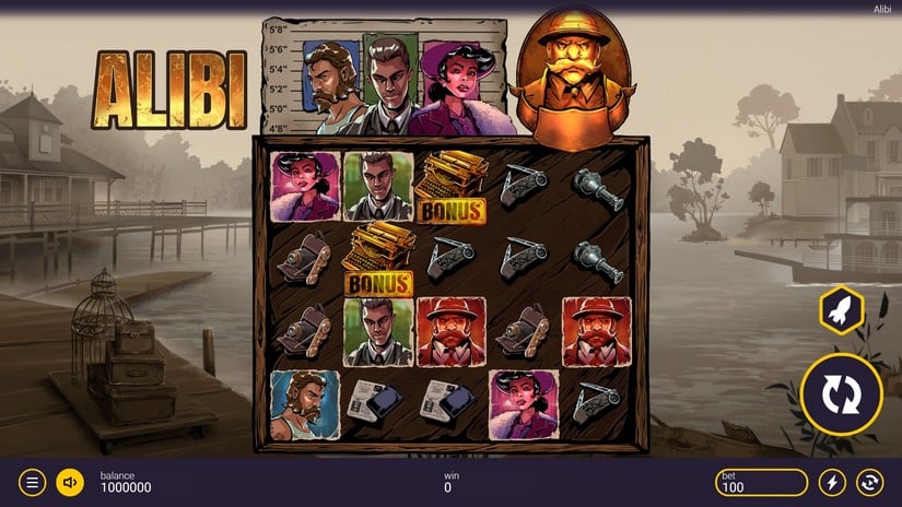 Alibi slot screen 1