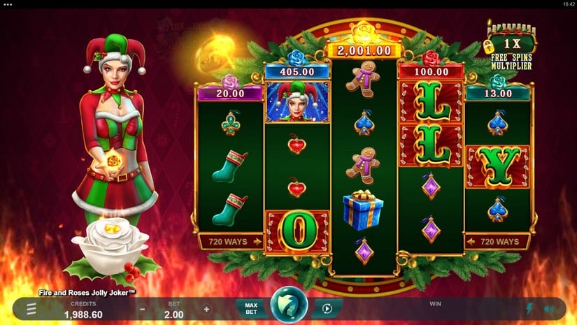 Fire and Roses Jolly Joker slot screen 2