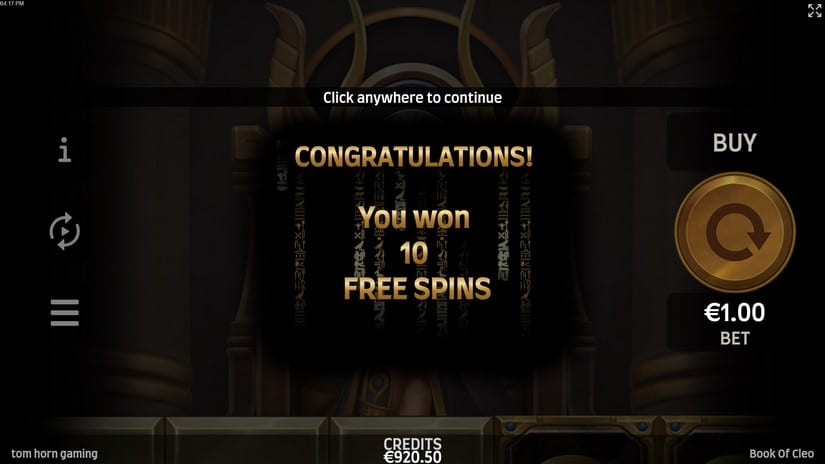 Book of Cleo slot screen 3