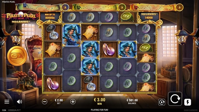 Pirate’s Pearl Megaways slot screen 2