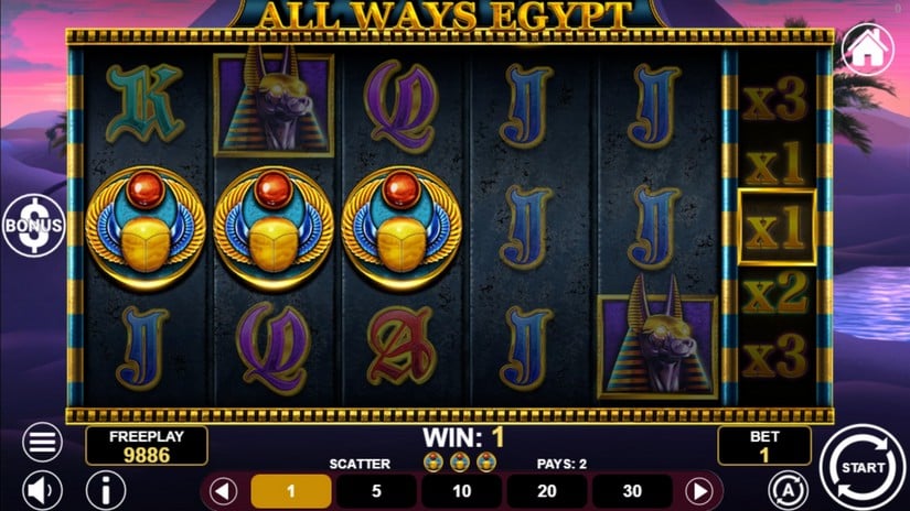 All Ways Egypt slot screen 3