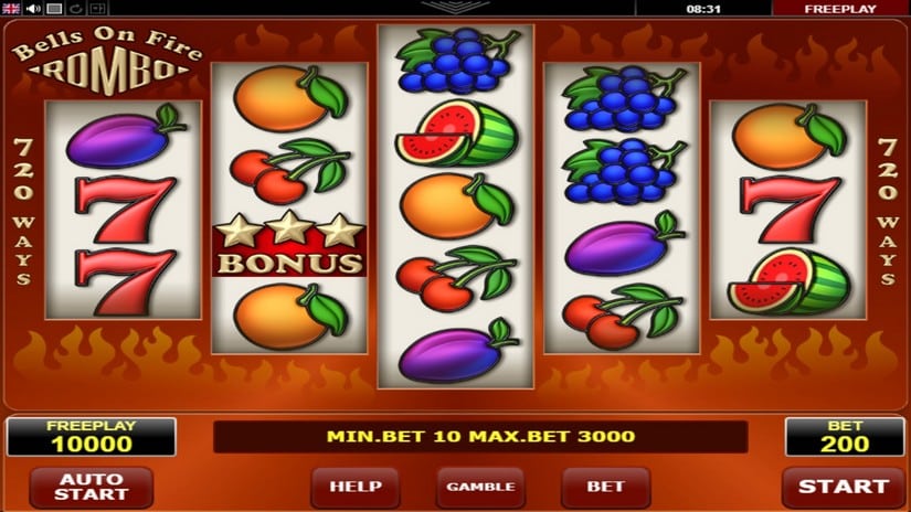 Bells on Fire Rombo slot screen 1