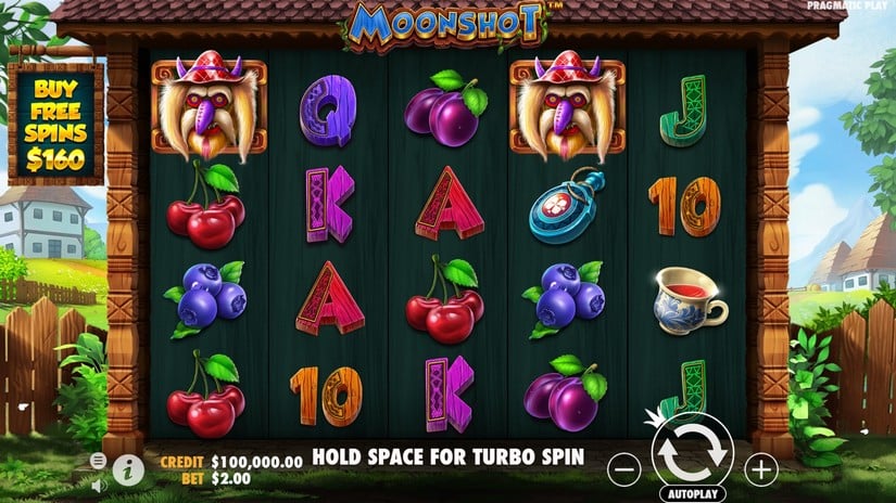 Moonshot slot screen 1