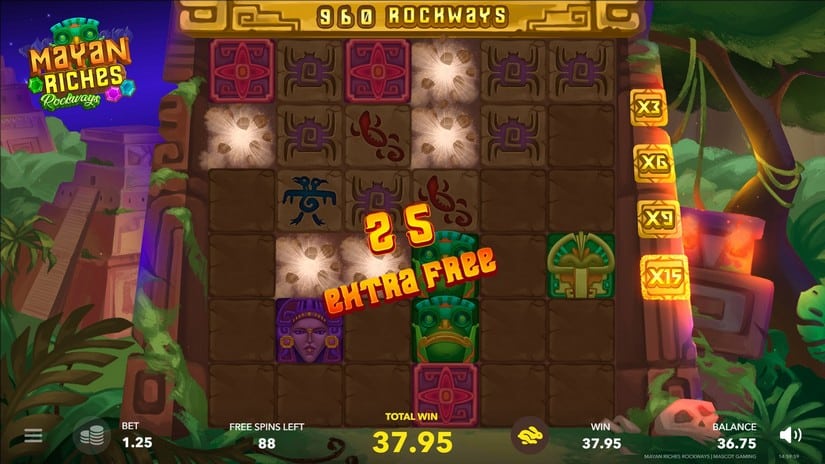 Mayan Riches Rockways slot screen 5