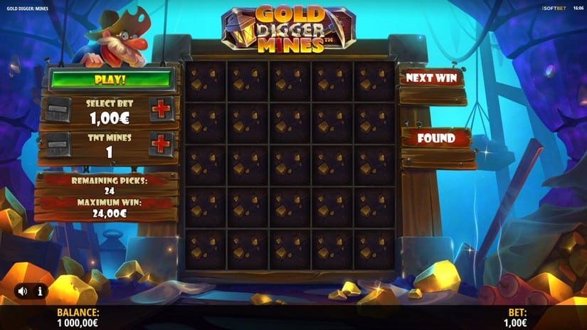 Gold Digger: Mines slot screen 1